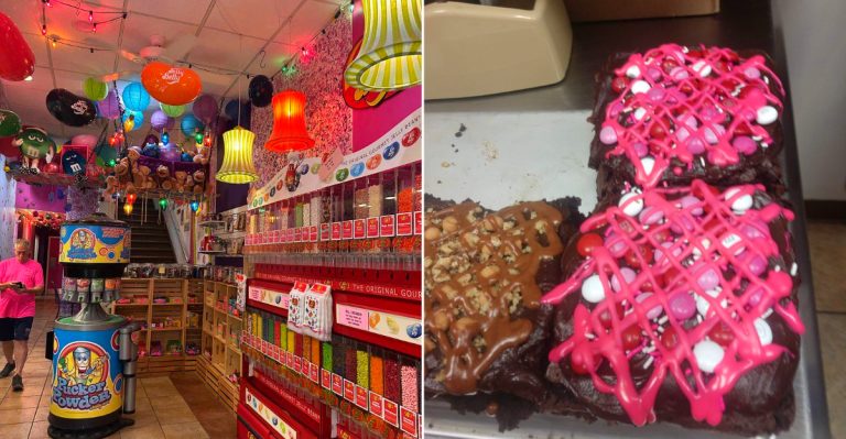 Inside the colorful Sweet Arrangements candy shop