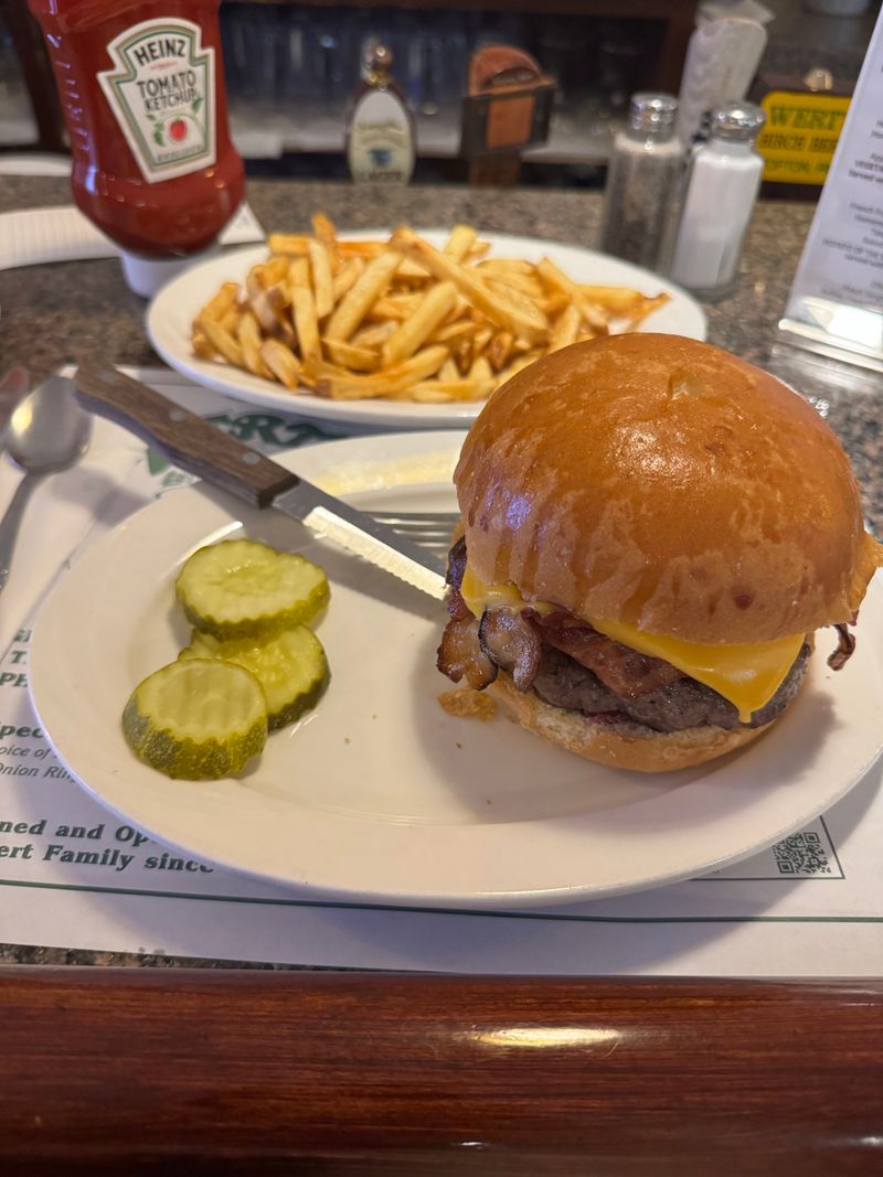 The Signature Wert's Burger Stuffed With Mushrooms and Onions
