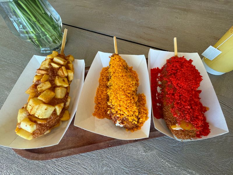 Savory Breaks: K Corn Dogs And Garlic Bread