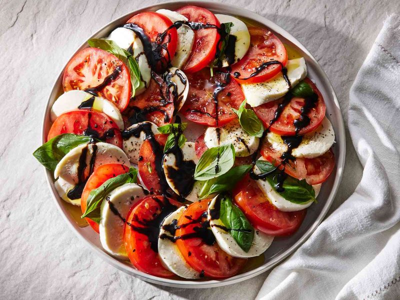 Peach Caprese With Balsamic