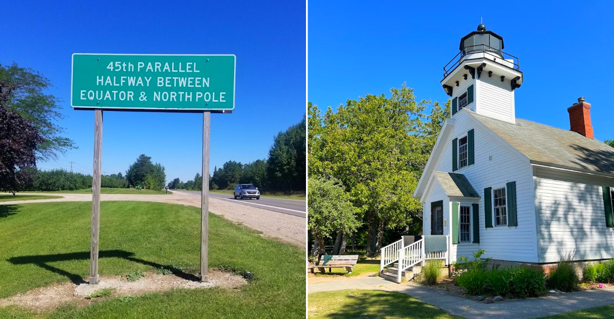 Towns at Michigan’s 45th Parallel North