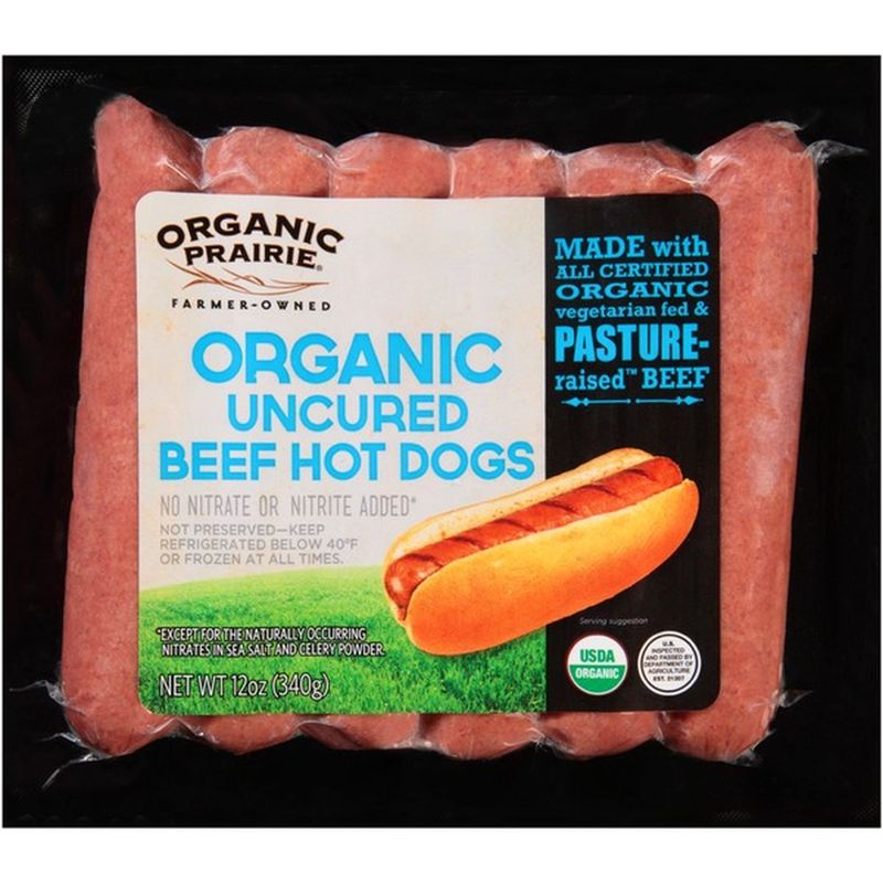 Organic Prairie Uncured Beef Hot Dogs