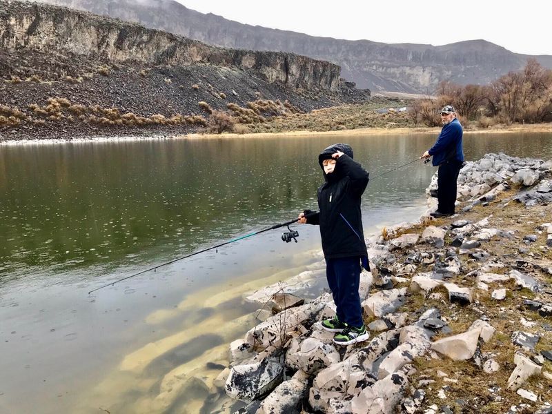 Trout Fishing Along Lake Lenore