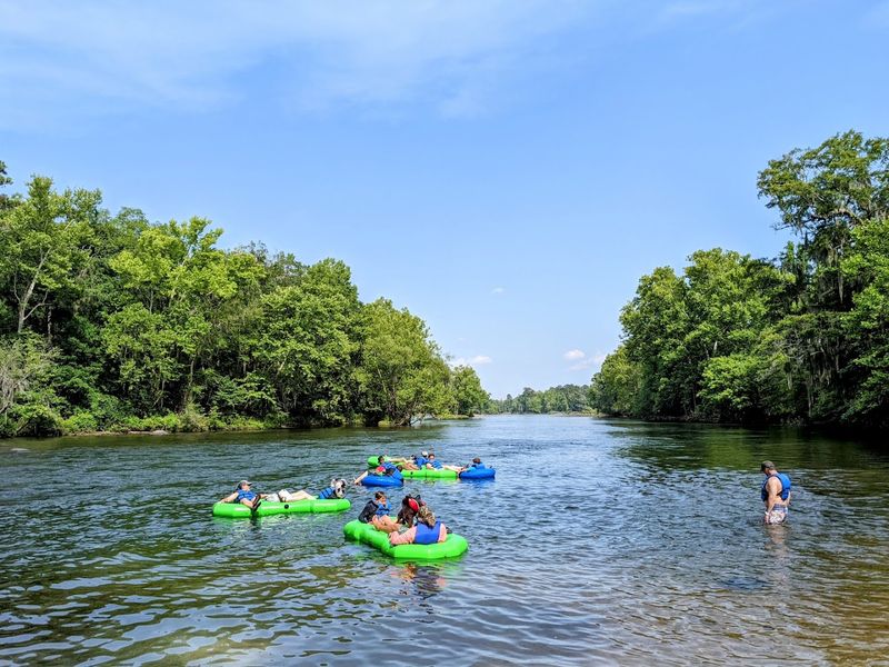 Tubing Down The Congaree River In Summer Tubing Down The Congaree River In Summer