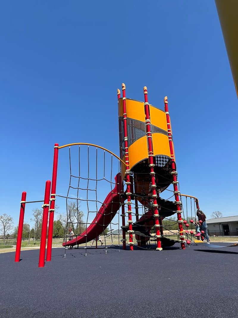 Twisty Slides Above Rubber Paths