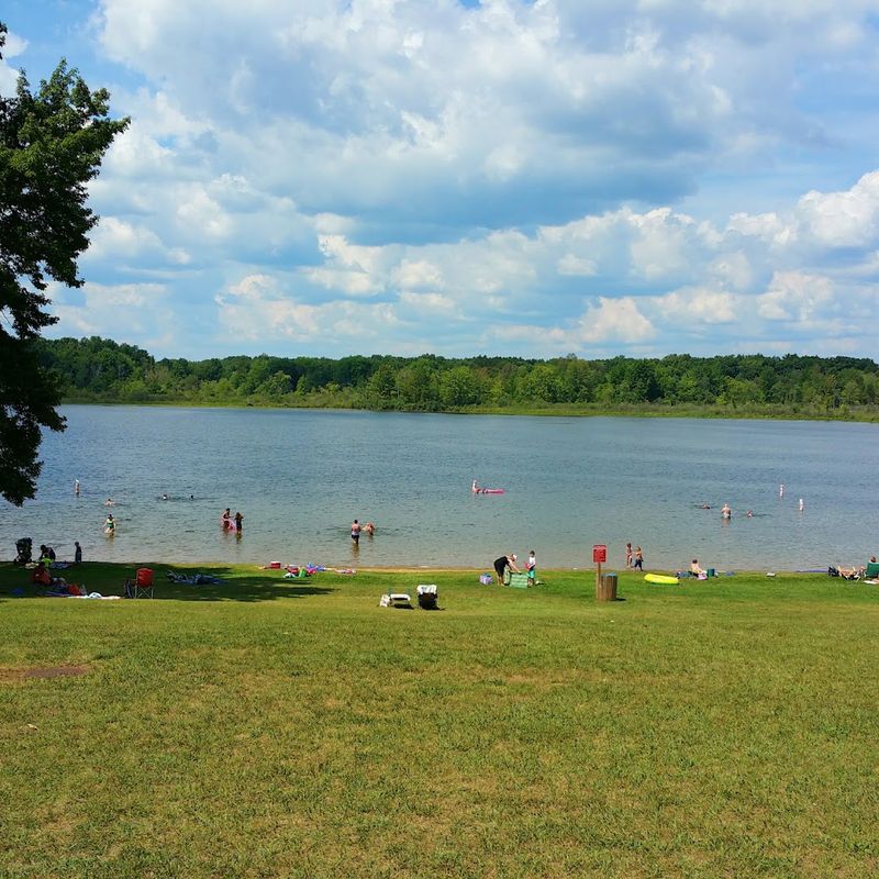 Two Lakes Share The Same Park Gate