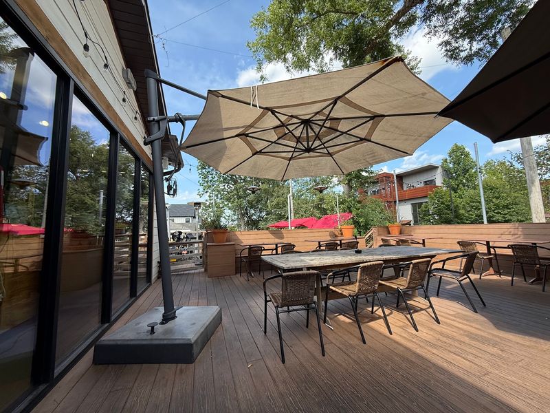 Two Patio Levels Make Outdoor Dining Extra Tempting