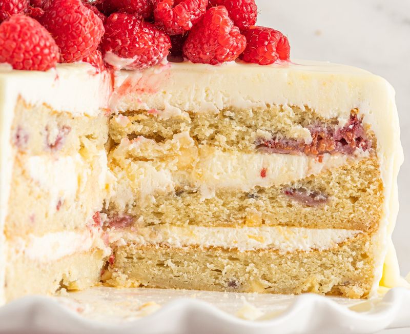 Raspberry White Chocolate Dream Cake