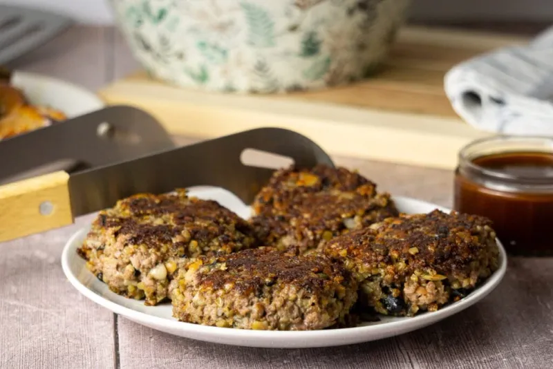 Haggis-Stuffed Burgers