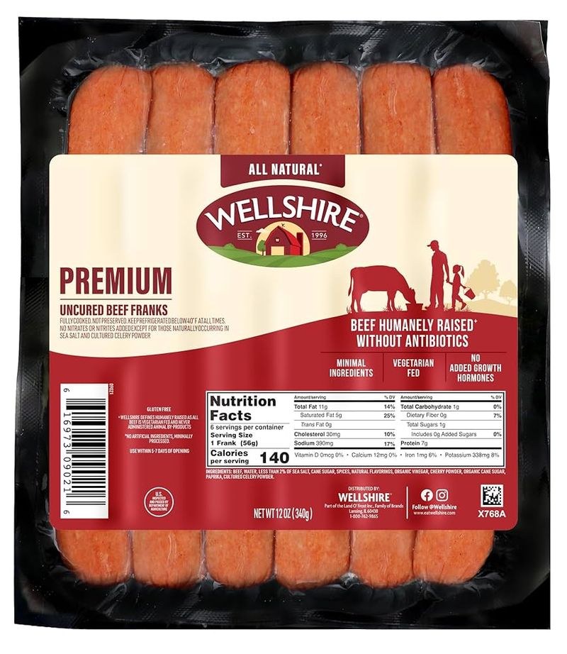Wellshire Farms All-Natural Uncured Beef Franks