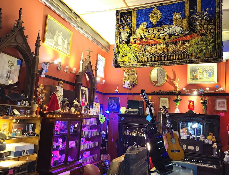 Stickers, Pins, and Modern Goods Mixed In