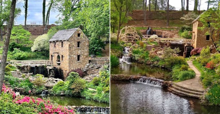 Visit Arkansas’s Fairytale Old Mill With Its Restored Waterfall