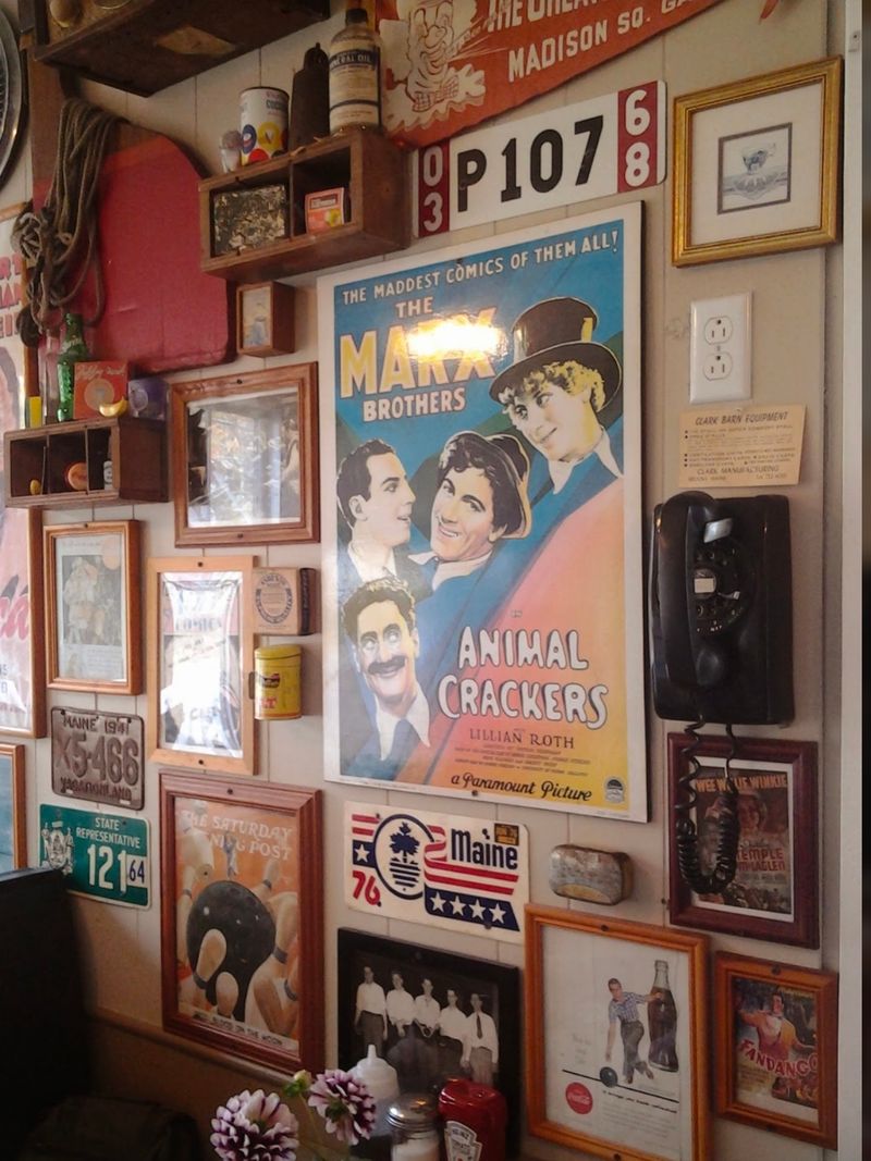 Walls Covered In Knick-Knacks, Antiques, And Travel Photos