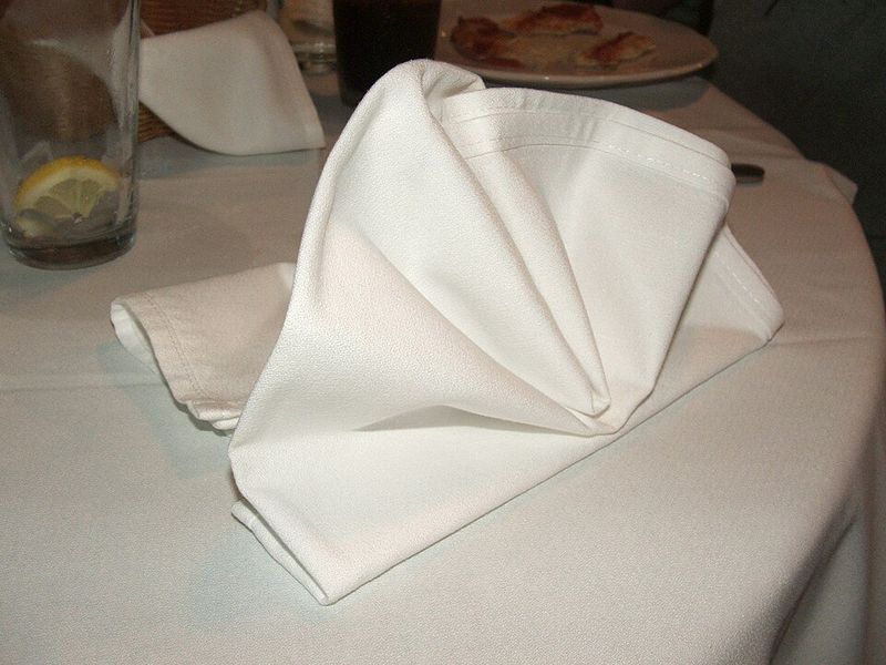 Napkin Goes Straight In Your Lap