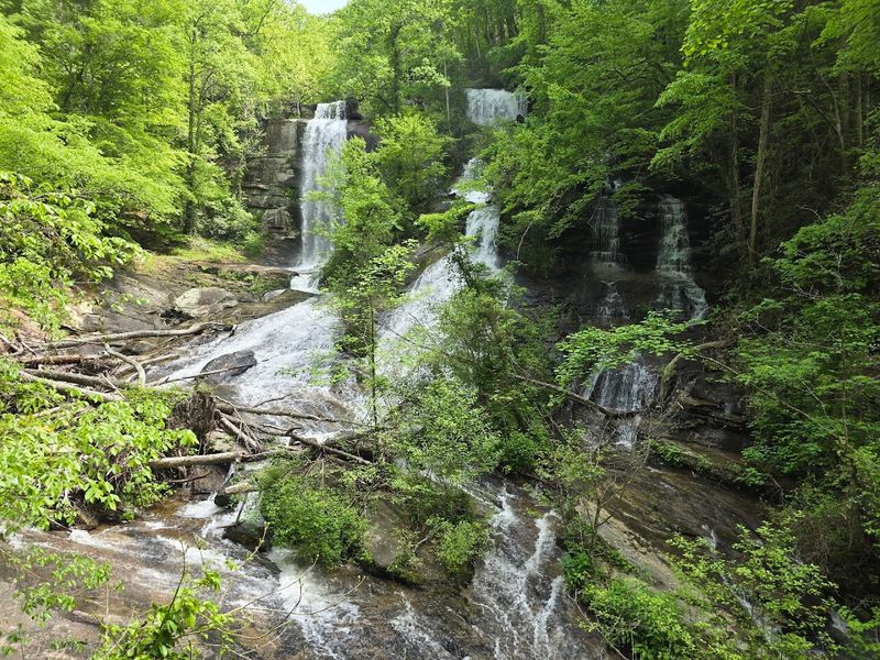 Waterfalls Cascading Into Deep Gorges