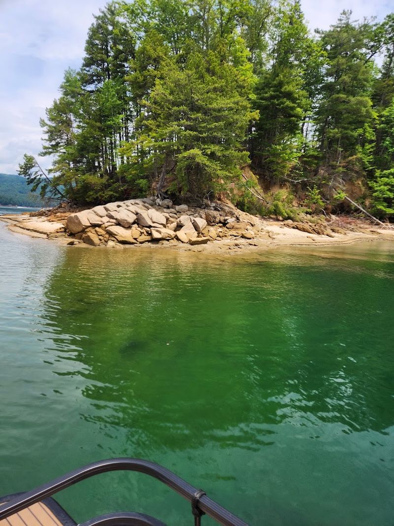 Waterfalls That Empty Directly Into The Lake