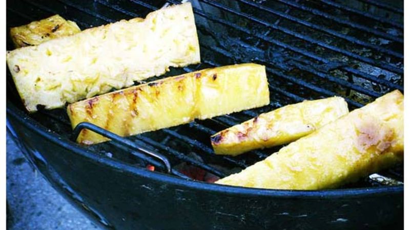 Rum-Soaked Grilled Pineapple