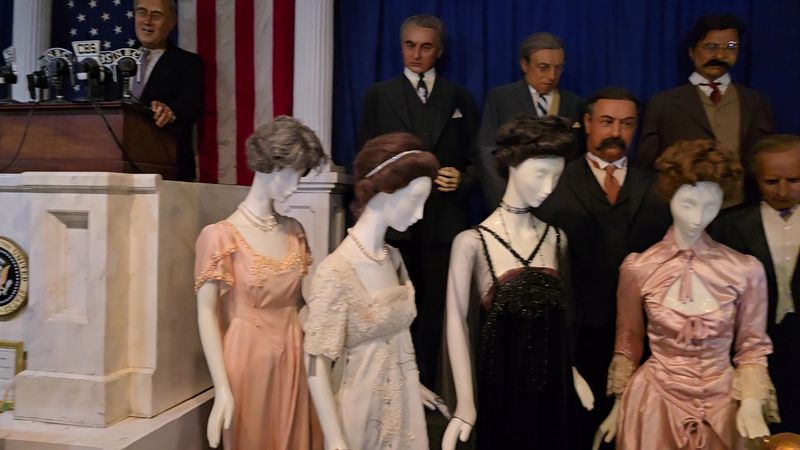 Wax Presidents Standing Watch Along The Walls Wax Presidents Standing Watch Along The Walls