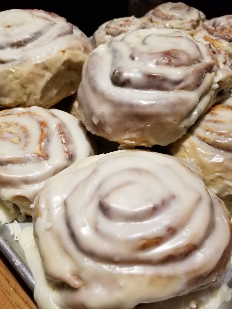 Weekend Breakfast and Giant Cinnamon Rolls