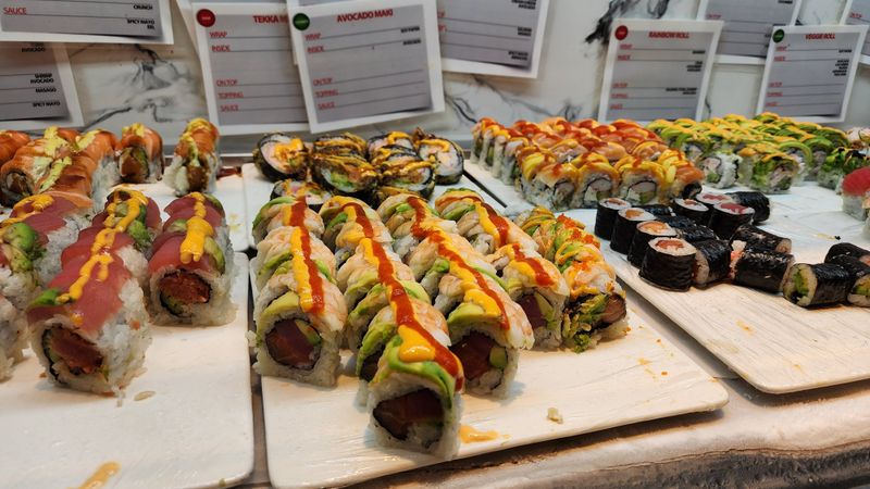 Sushi and Asian Favorites Round Out the Spread