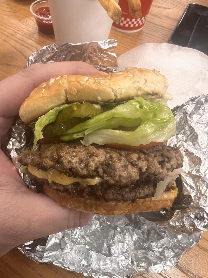Five Guys Cheeseburger: Foil-Wrapped Burger Bliss