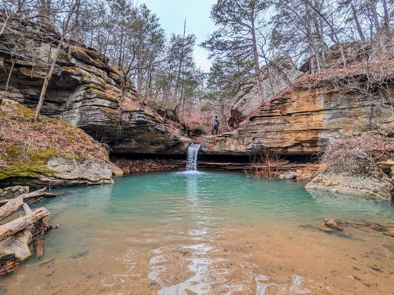 Paige Falls And Its Clear Emerald Pool