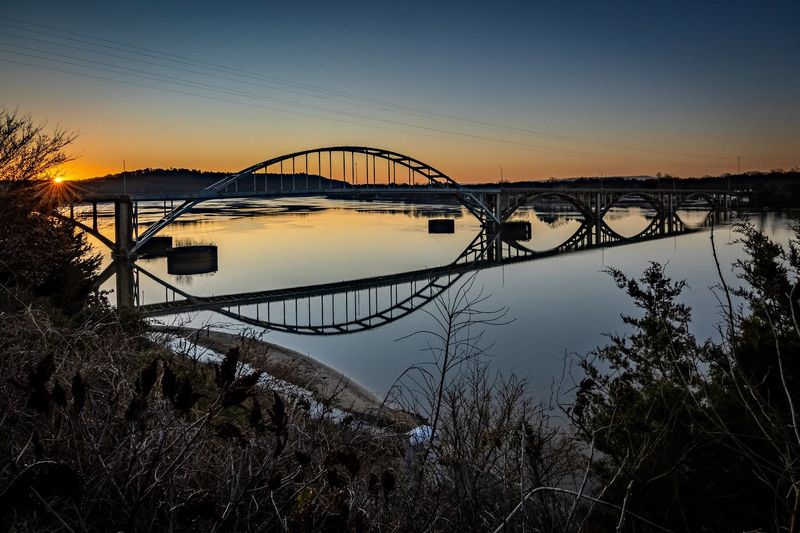 Where Bridge Lights Meet The River