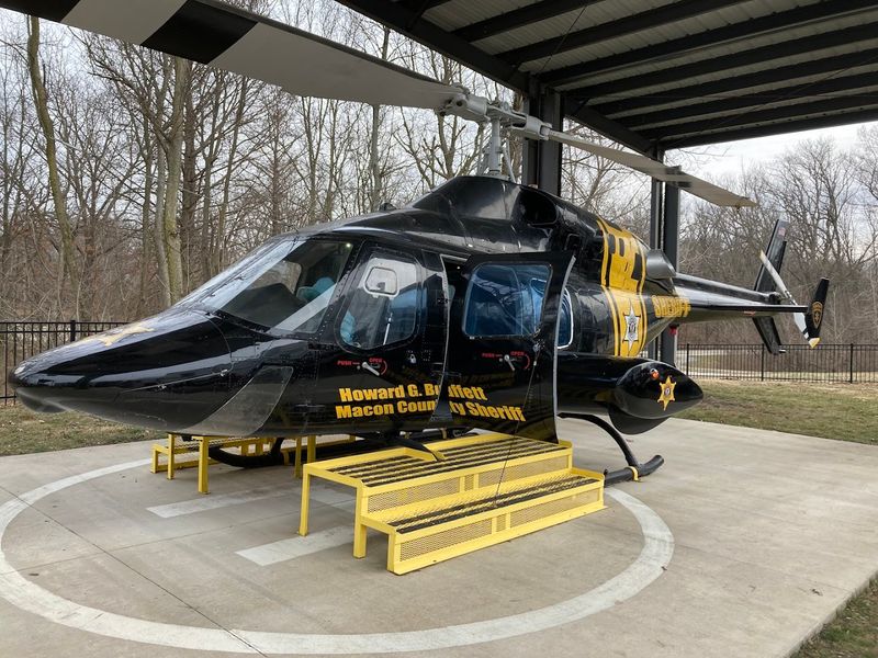 The Sheriff's Helicopter Outside Is Absolutely Wild