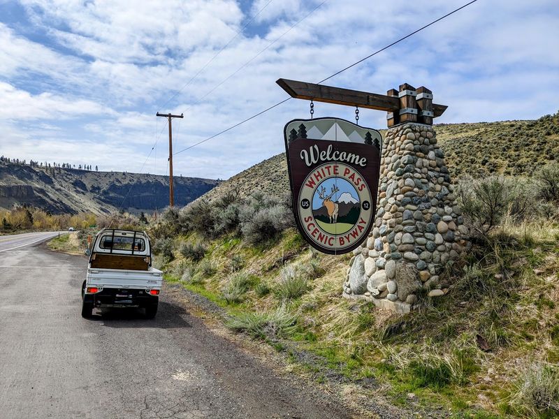 White Pass Scenic Byway Welcome Sign, Naches, WA