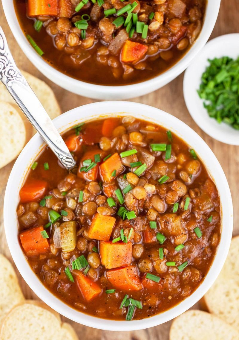 Microwaved Fish vs. Lentil Soup With Whole-Grain Bread