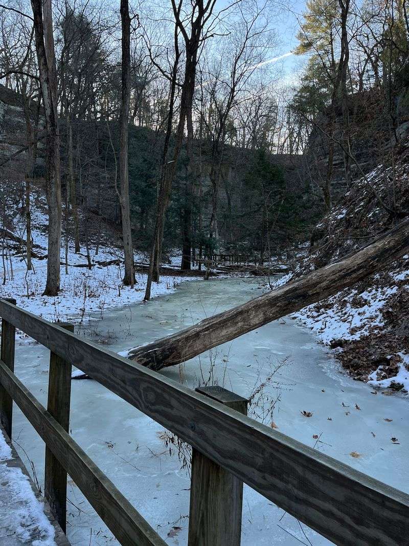 Winter Turns The Falls Into An Ice Sculpture