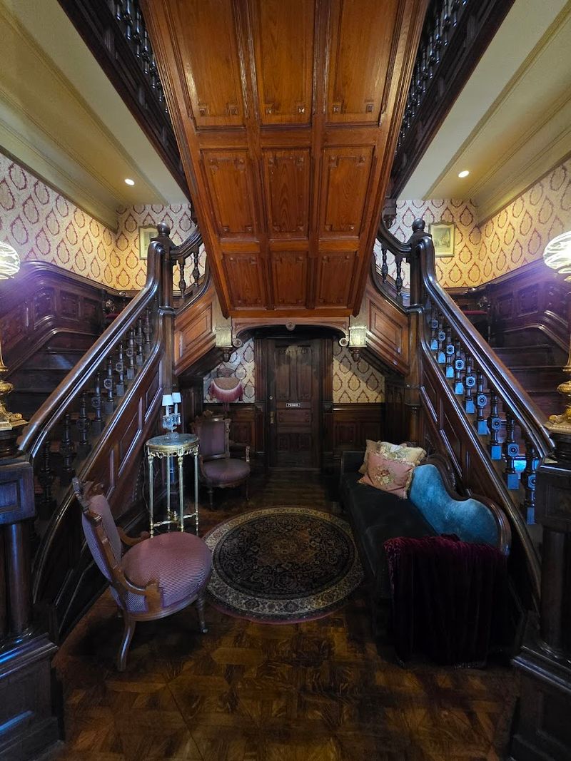 Soaring Ceilings Crown Intricately Plastered Rooms