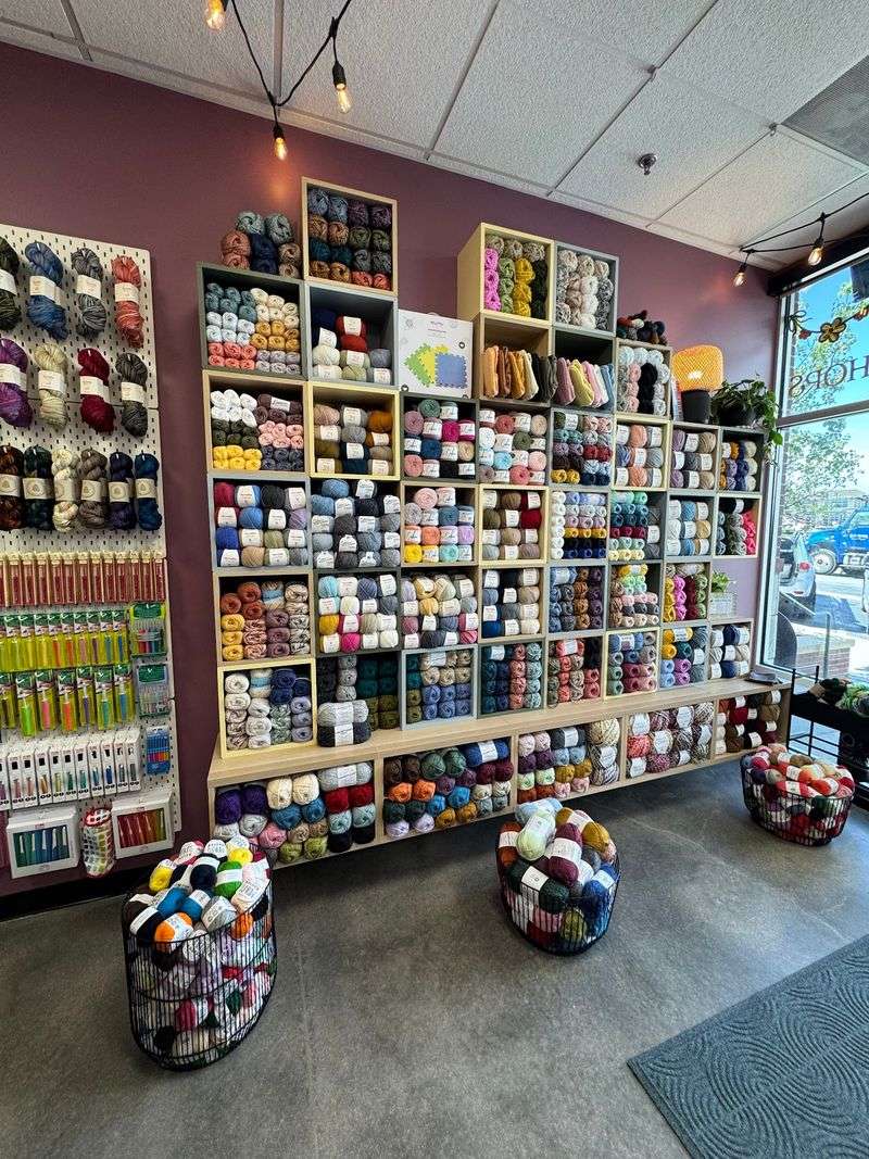 Yarn And Embroidery Give The Shelves A Clear Purpose
