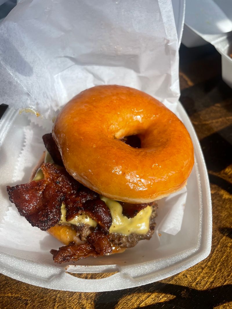 Yes, There Is A Burger On A Donut Bun
