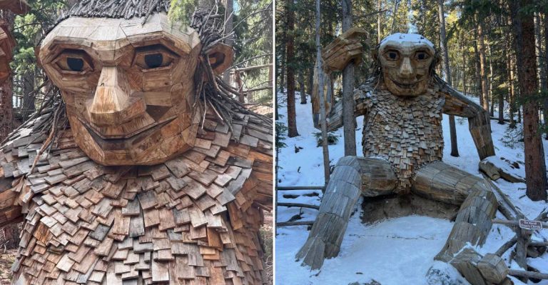You Have To See This Incredible Giant Wooden Troll That Is Hiding In The Colorado Mountains