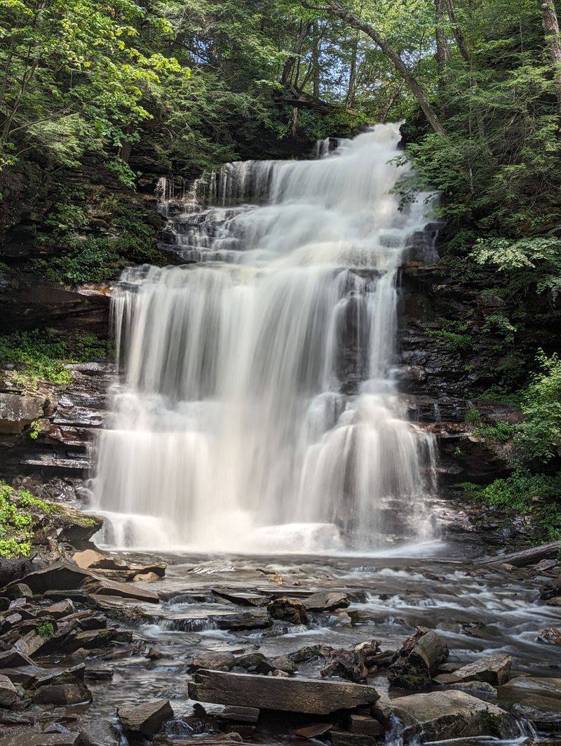 Ganoga Falls Steals the Show at 94 Feet