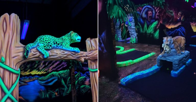 You’ll Have A Total Blast At This Neon-Lit Mini Golf Course Hidden In Washington