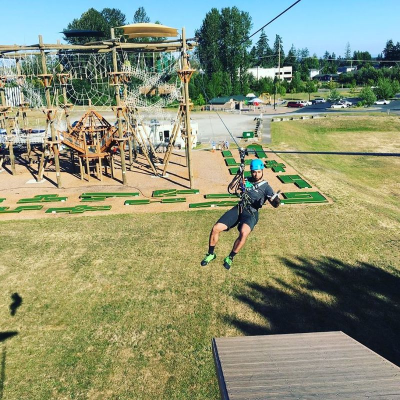 Ziplining At High Trek Adventures