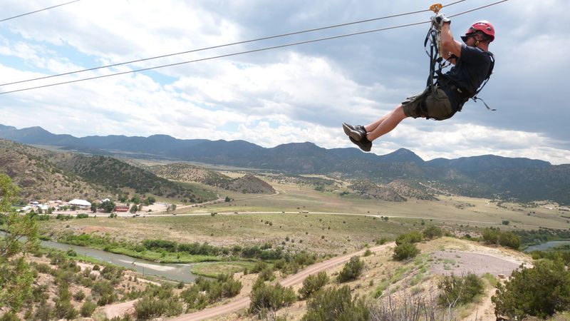 Zipping Across the Gorge on the Cloudscraper Zip Line