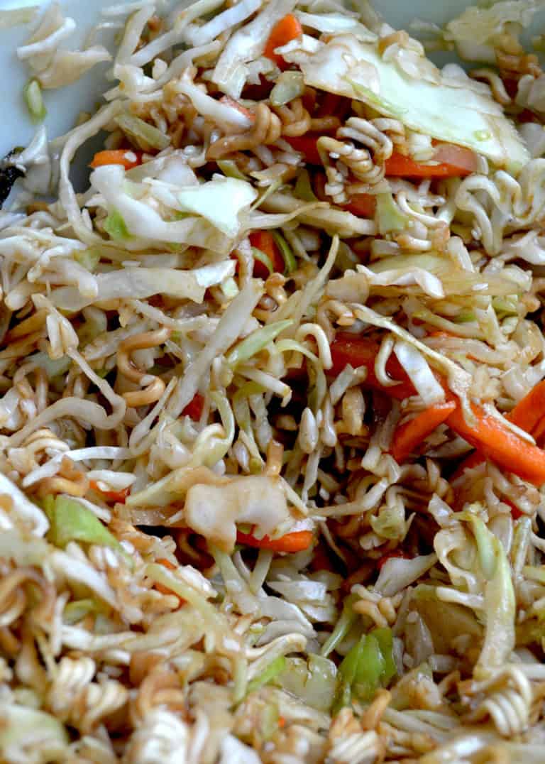 Healthy Asian Slaw Recipe with Ramen Noodles