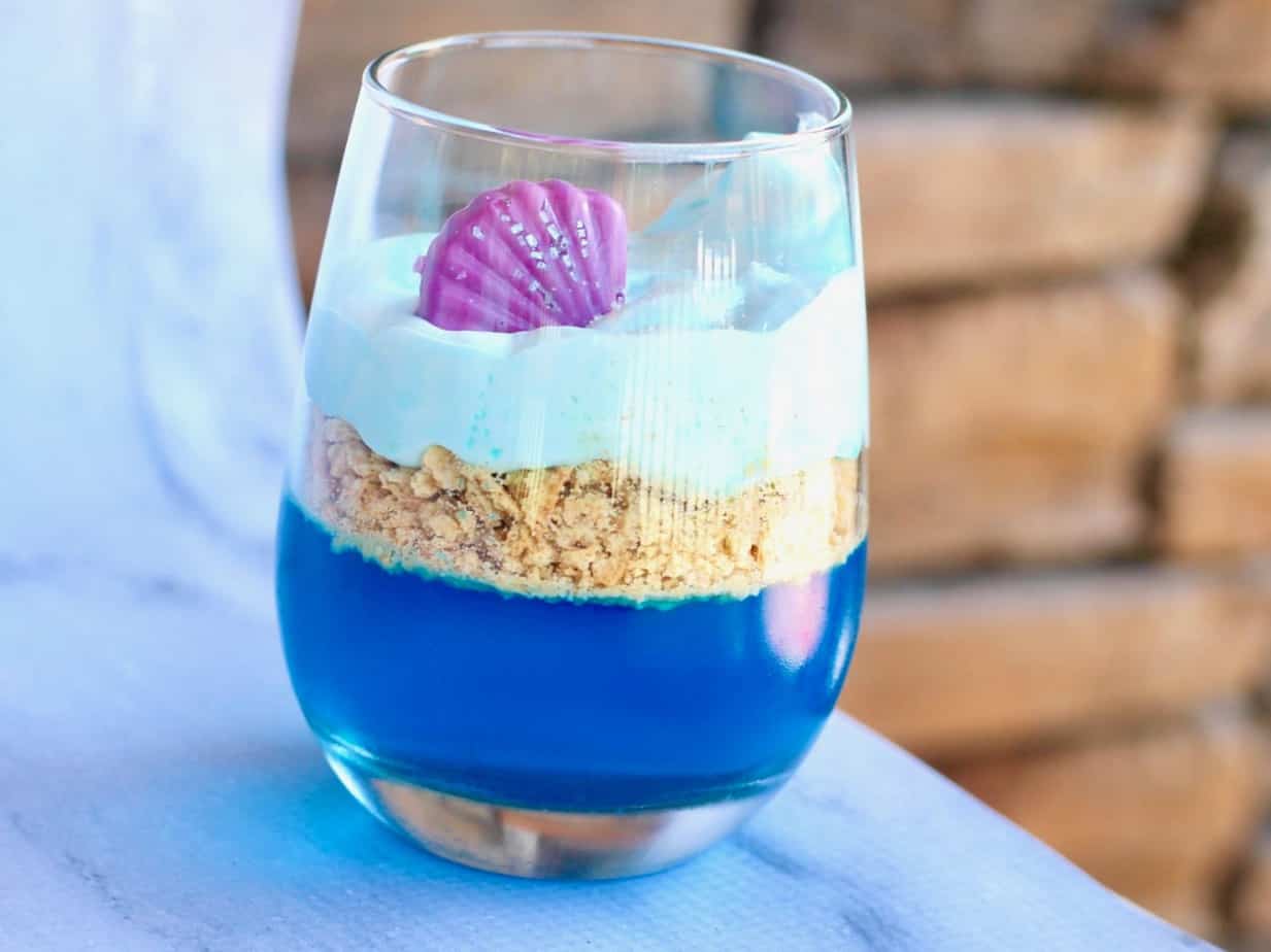 layered jell-o parfeit beach party mermaid party shark week