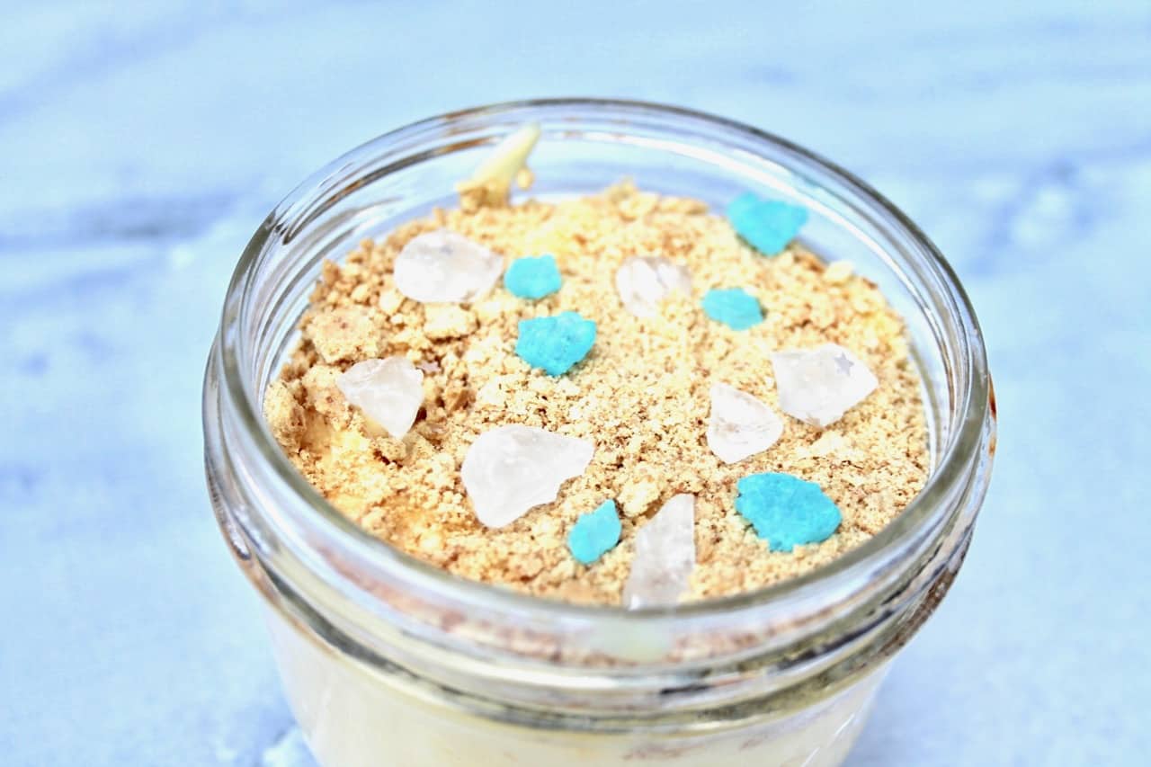 beach theme birthday party dessert sand cups mermaid pool