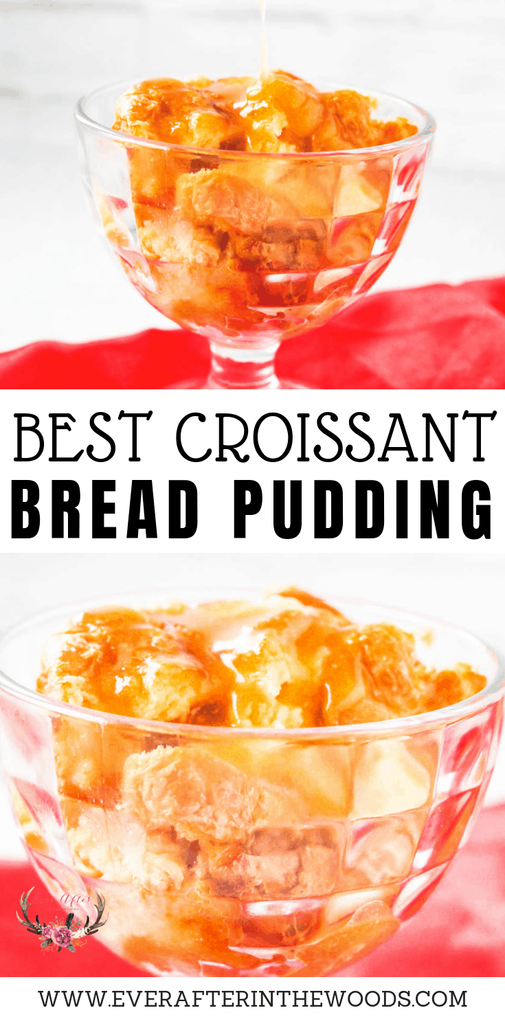 best croissant bread pudding with vanilla sauce