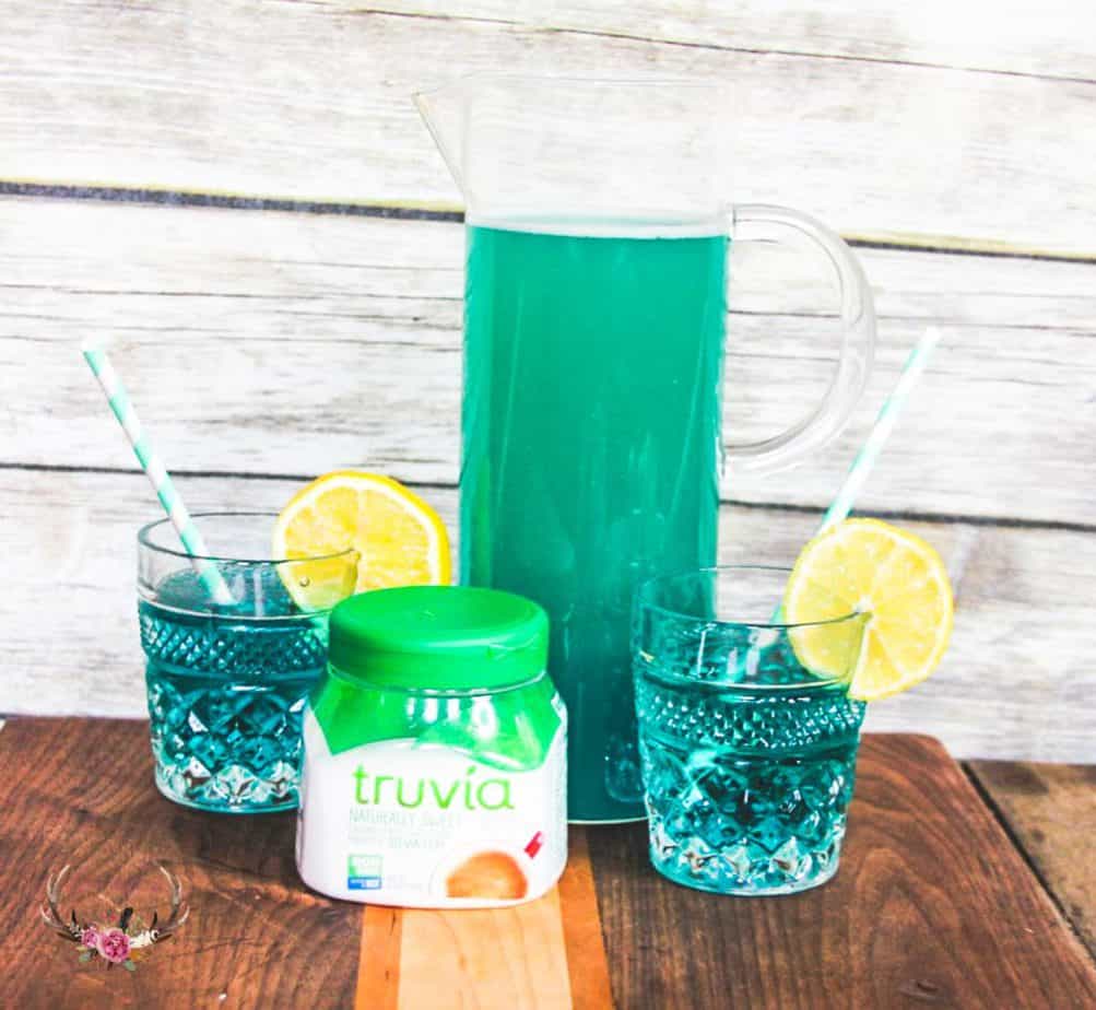Blue Lemonade Party Drink with Truvia Natural Sweetener Ever After in