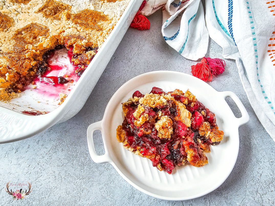 Blueberry Cherry Cake Mix Crumble - Ever After in the Woods