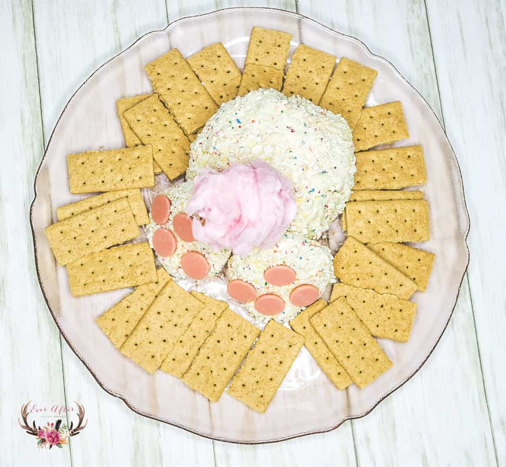 Bunny Butt Cheese Ball with Cotton Candy