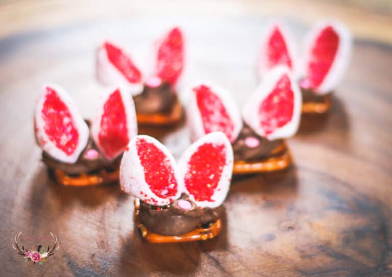 Adorable Bunny Chocolate Pretzel Bites Ever After in the Woods