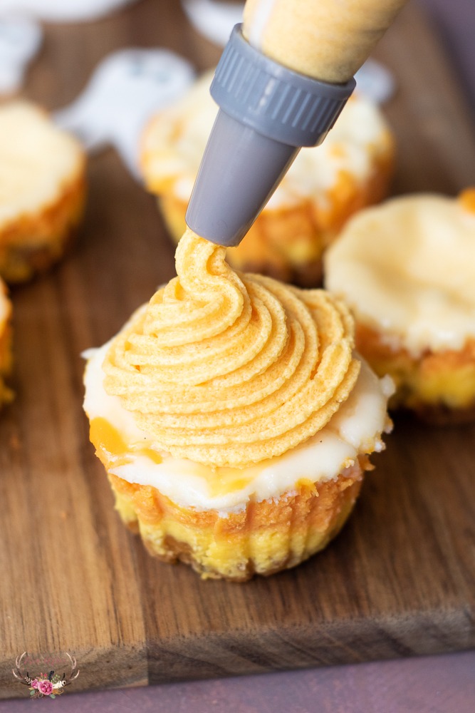 Mini Candy Corn Cheesecakes