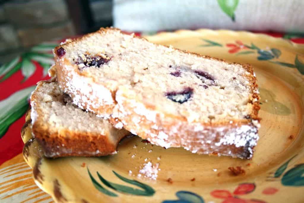 moist cherry and almond loaf cake