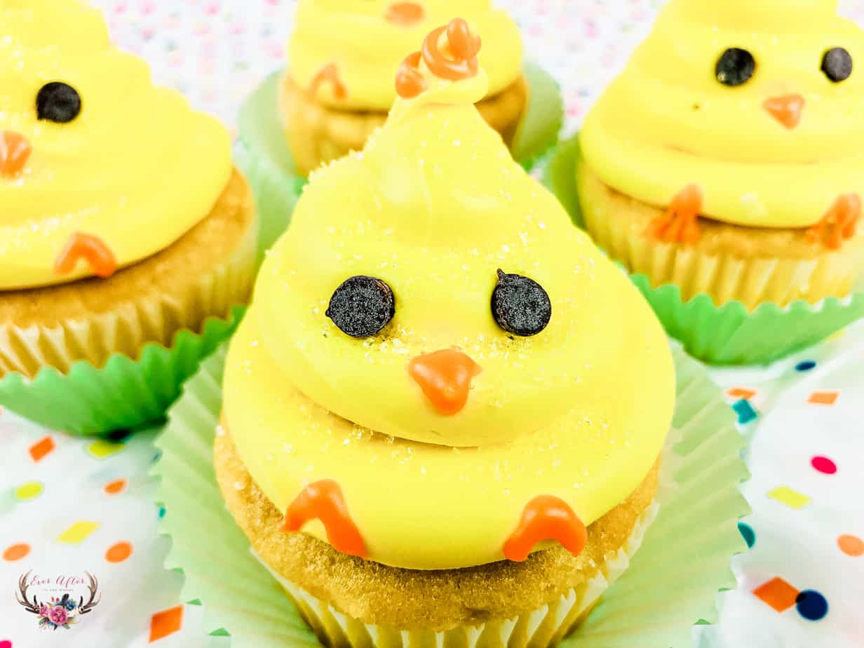 Baby Chick Cupcakes for Easter